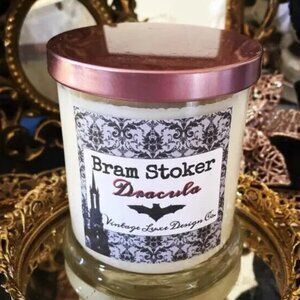 Vintage Luxe Designs Bram Stoker Dracula Candle, 10 oz Soy Wax Hand Poured